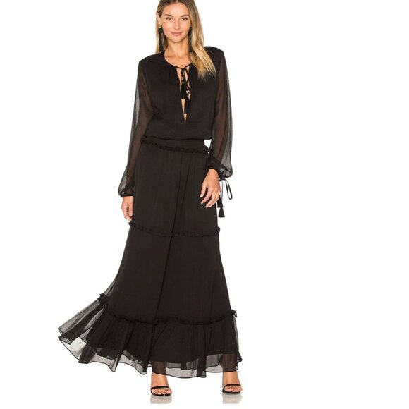 Ale by Alessandra x Revolve Sabina Maxi Dress Black Night Size XS - Picture 1 of 5
